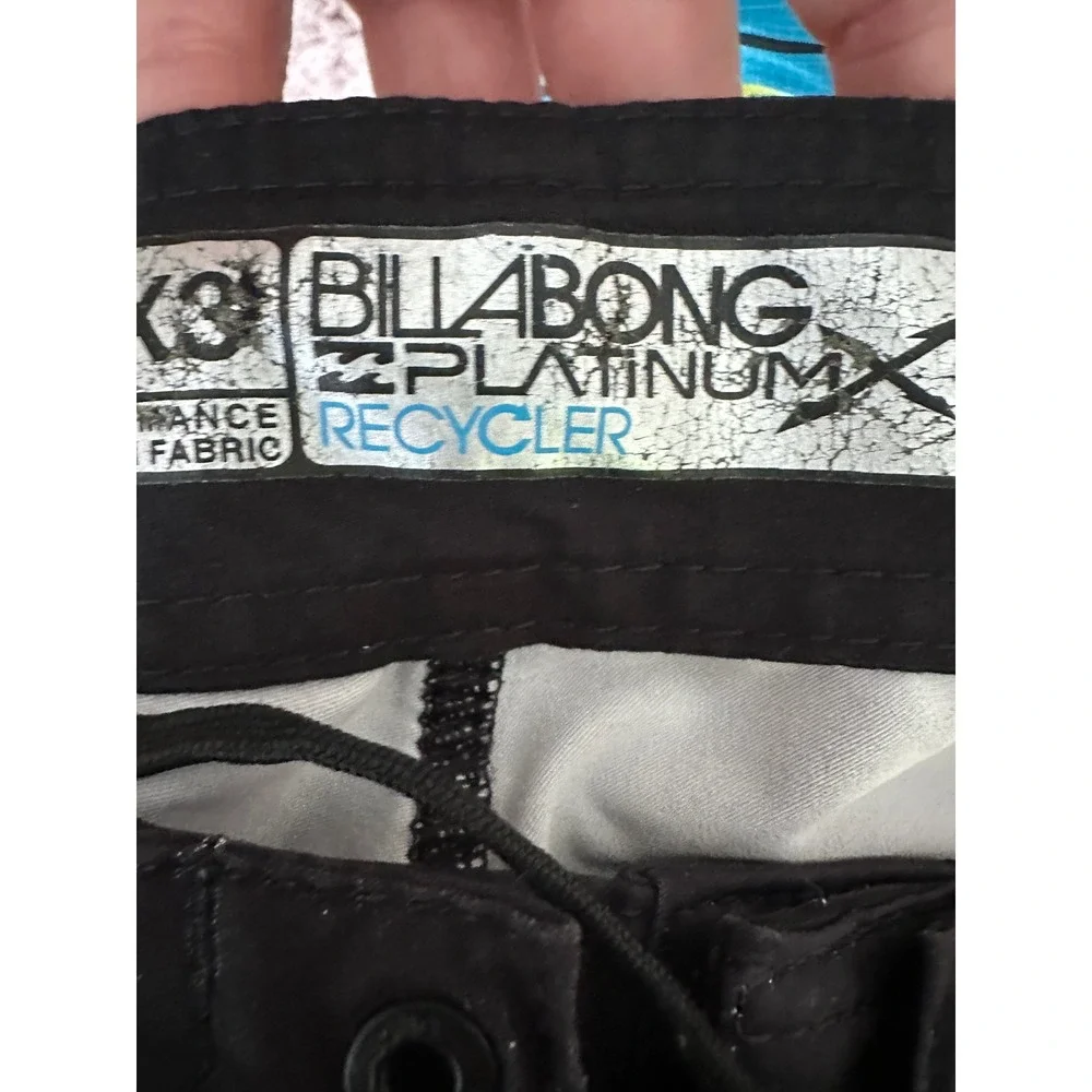 Billabong Board‎ Shorts Mens 32 Blue Platinum X Recycler PX3 Striped Swim Trunks